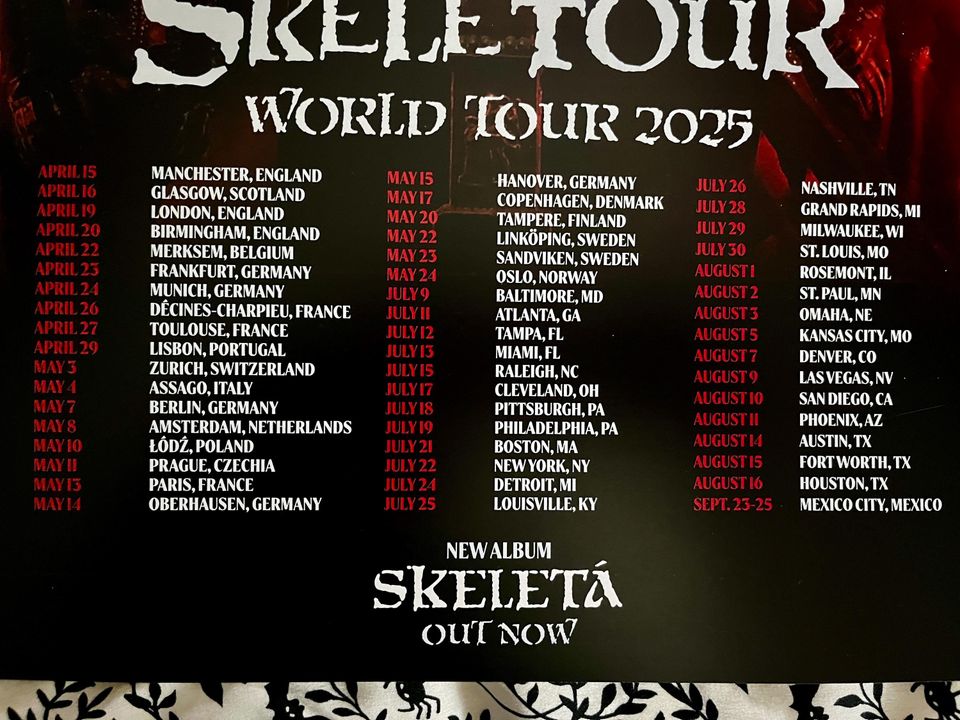 Ghost - Skeletour 2025 Poster