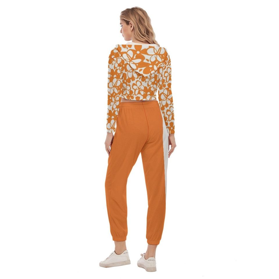 Women's Crop Hoodie Sports Set