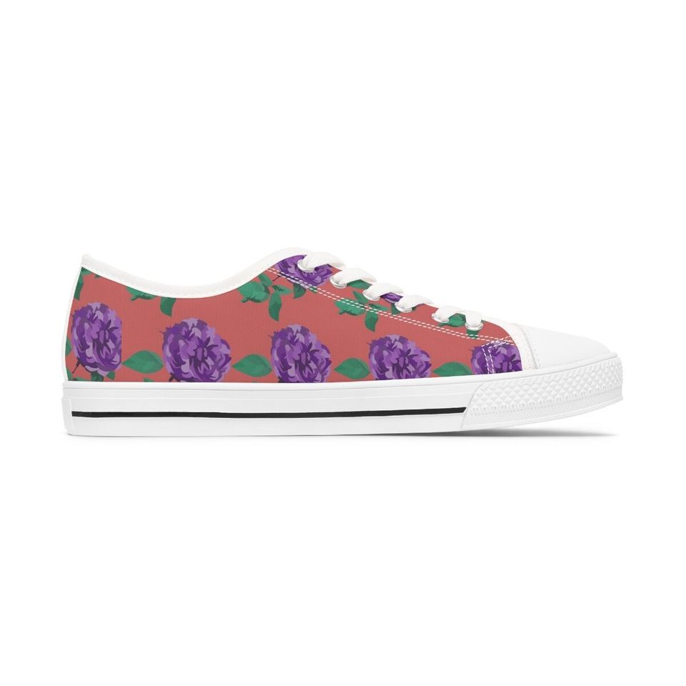 Women's Floral Print Low Top Sneakers