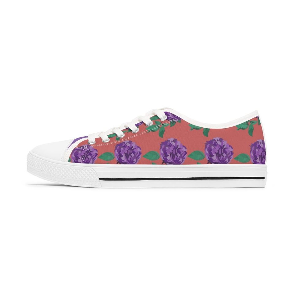 Women's Floral Print Low Top Sneakers