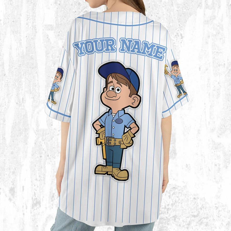Custom Disney Wreck it Ralph Felix Simple Stripe Jersey