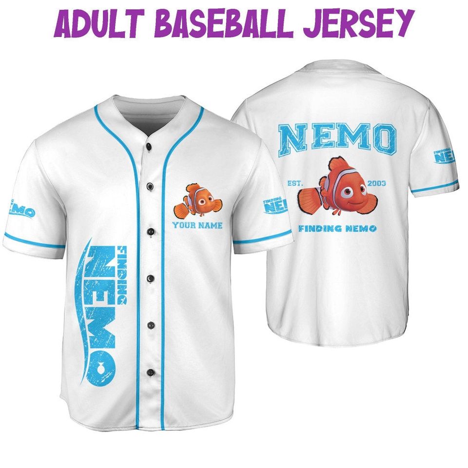 Personalized Disney Finding Nemo Vintage Nemo, Disney Baseball Jersey Sports