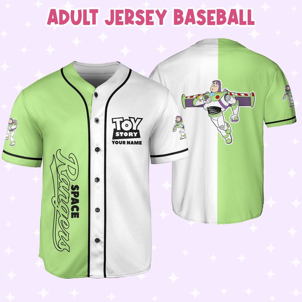 Custom Toy Story Buzz Lightyear Space Baseball Jersey, Gift For Baseball Fans
