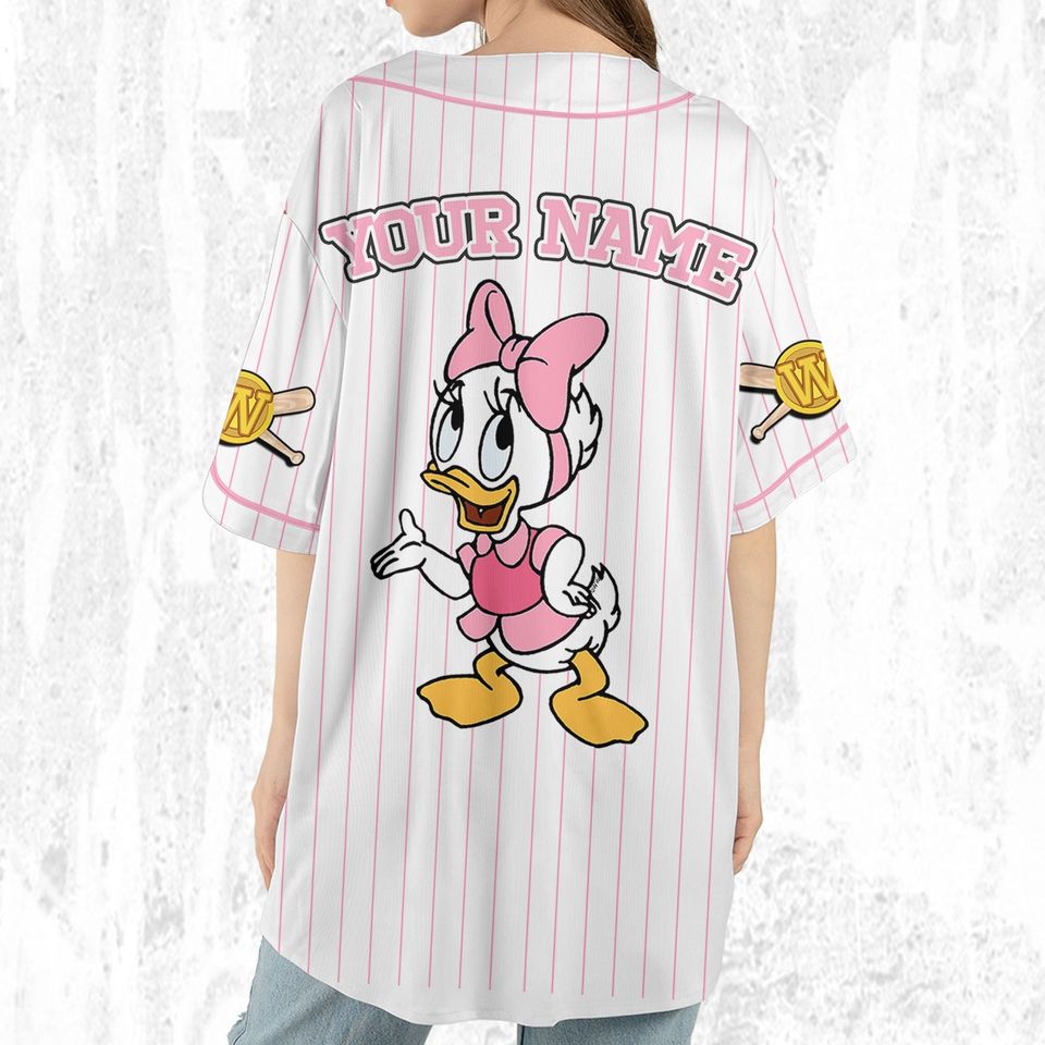 Custom Ducktales Webby Classic Binding Jersey, Disney Baseball Jersey Sports