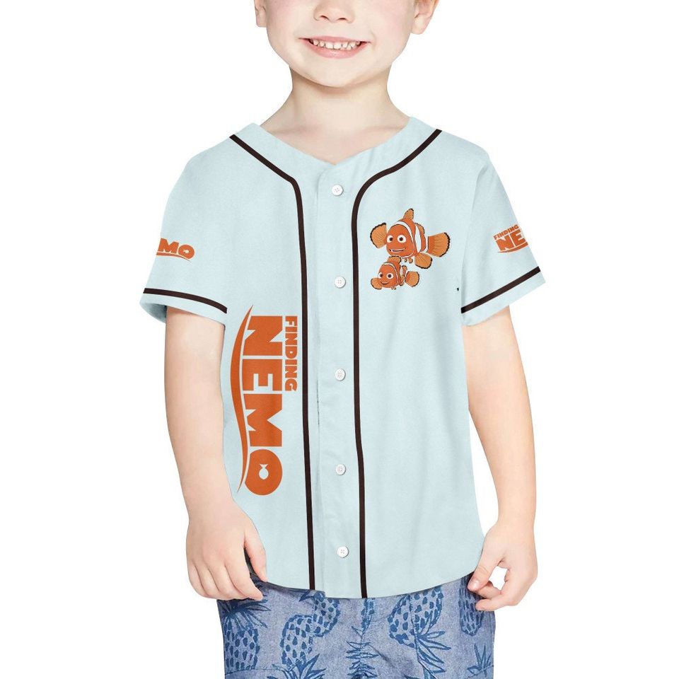 Personalized Disney Finding Nemo Marlin And Nemo, Disney Baseball Jersey Sports