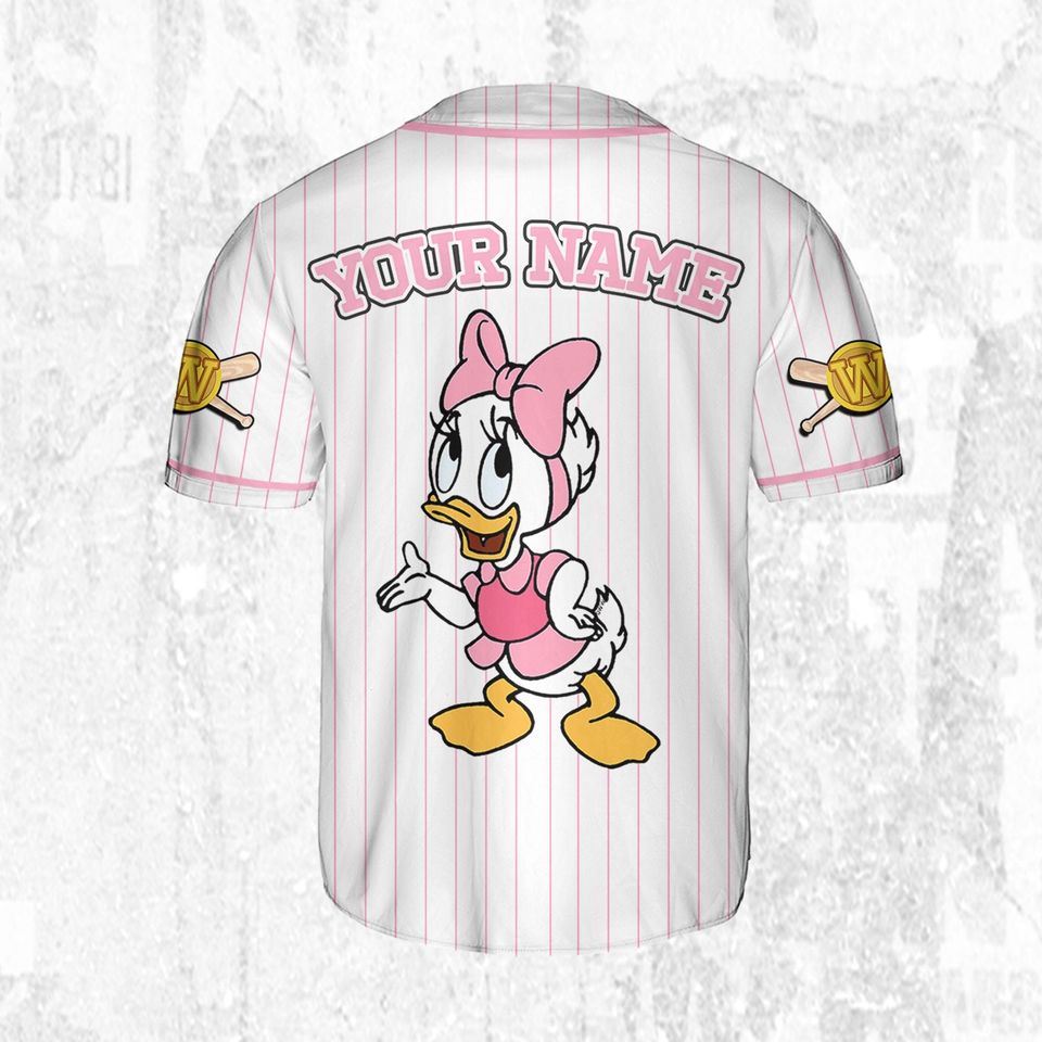 Custom Ducktales Webby Classic Binding Jersey, Disney Baseball Jersey Sports
