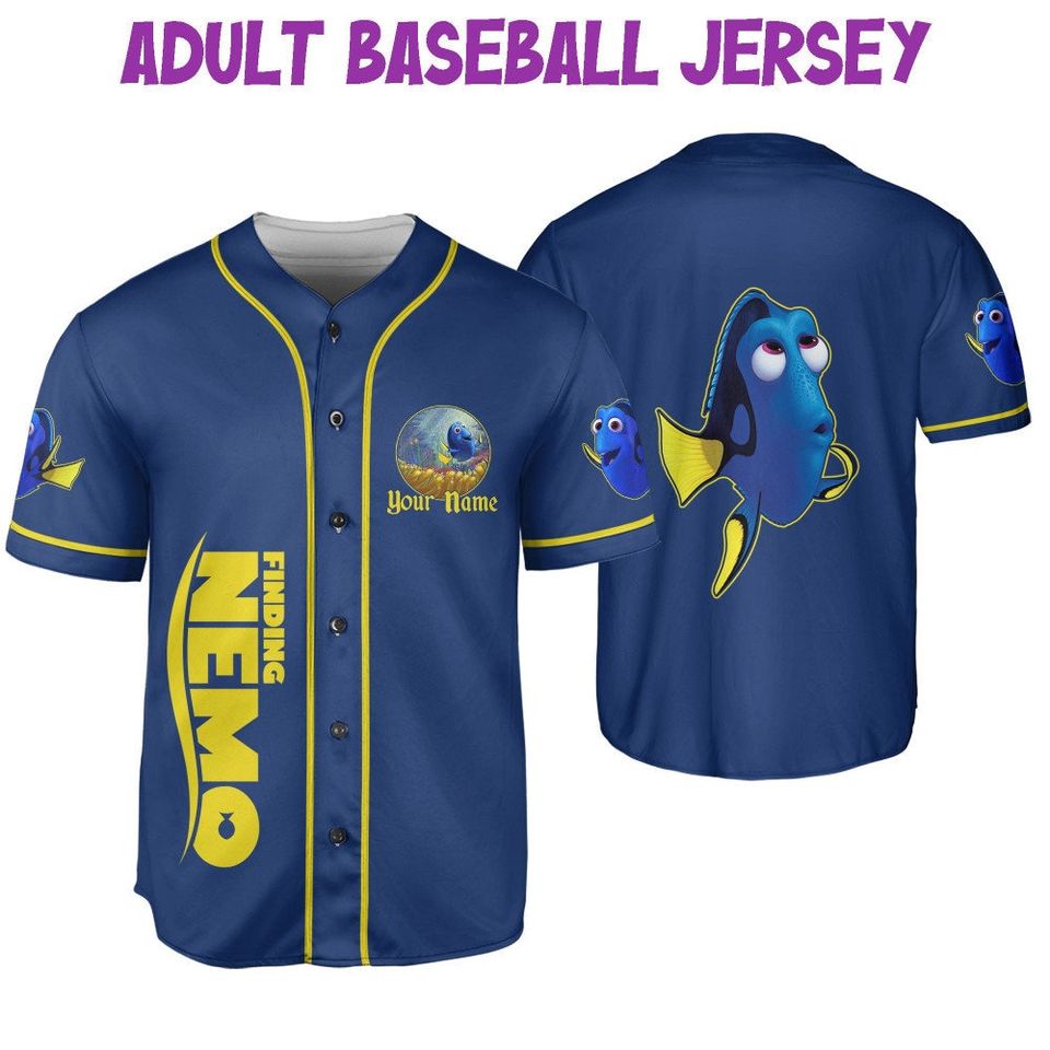 Personalized Disney Finding Nemo Dory Awesome, Disney Baseball Jersey Sports