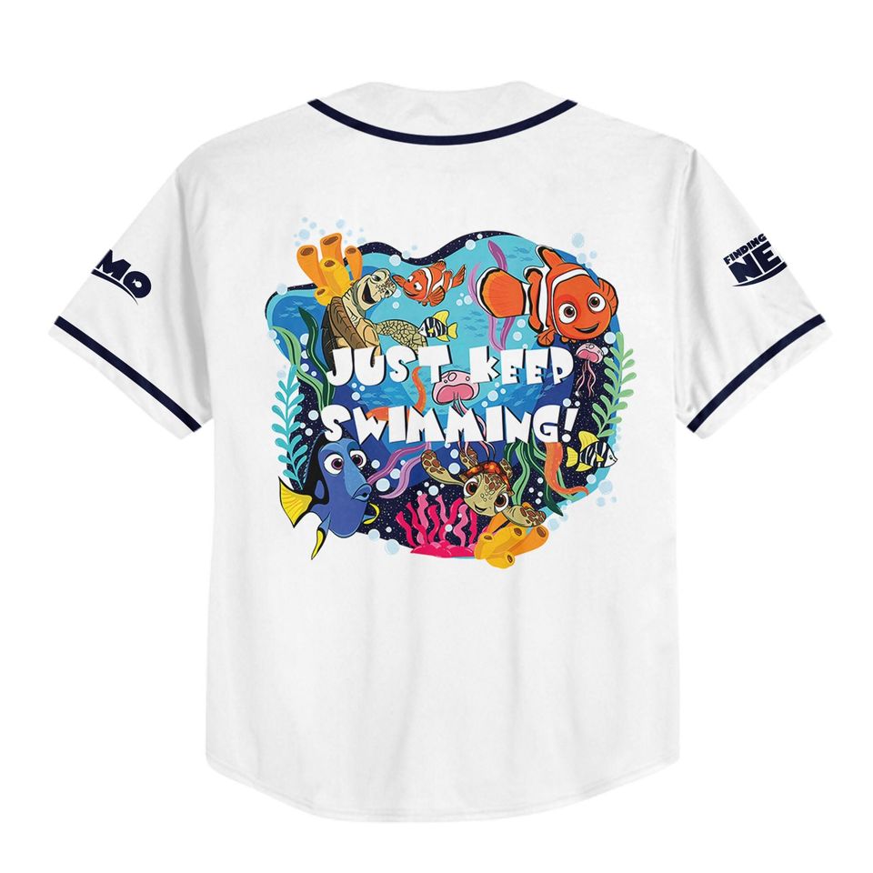 Personalized Disney Finding Nemo Swimming, Disney Baseball Jersey Sports