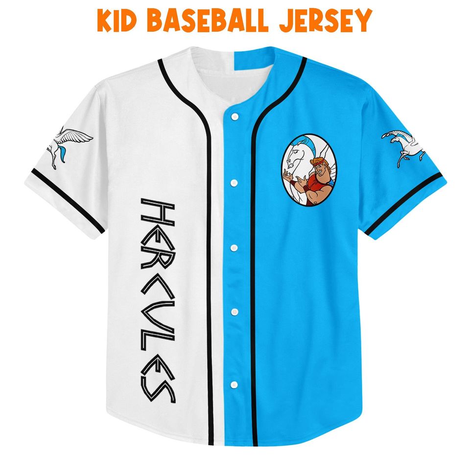 Personalize Hercules and Pegasus Jersey, Disney Baseball Jersey Sports
