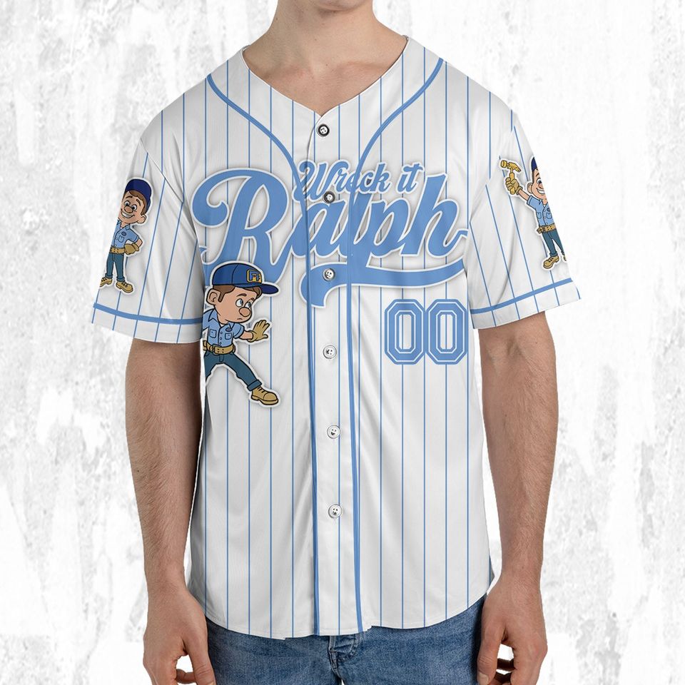 Custom Disney Wreck it Ralph Felix Simple Stripe Jersey