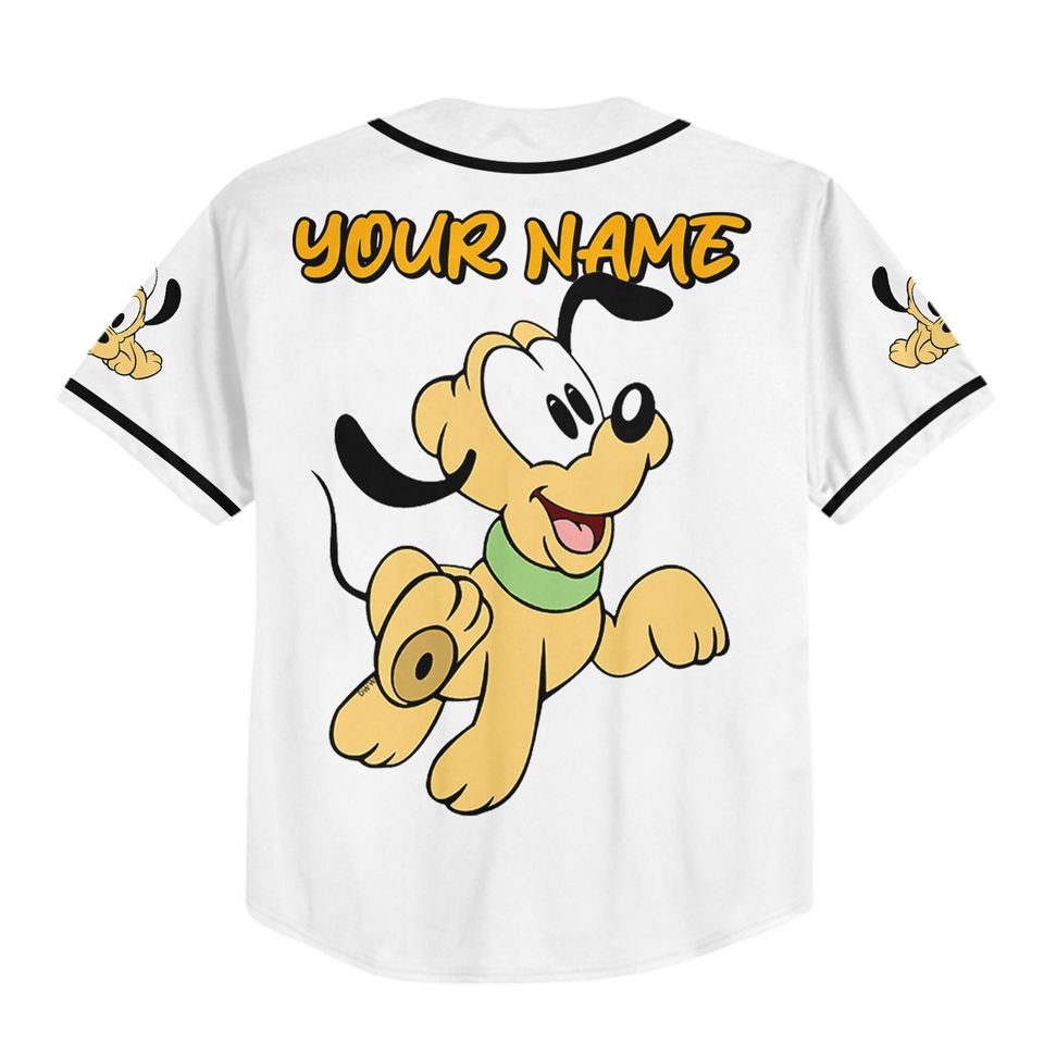 Personalize Retro Pluto Jersey, Disney Pluto Custom Baseball Jersey