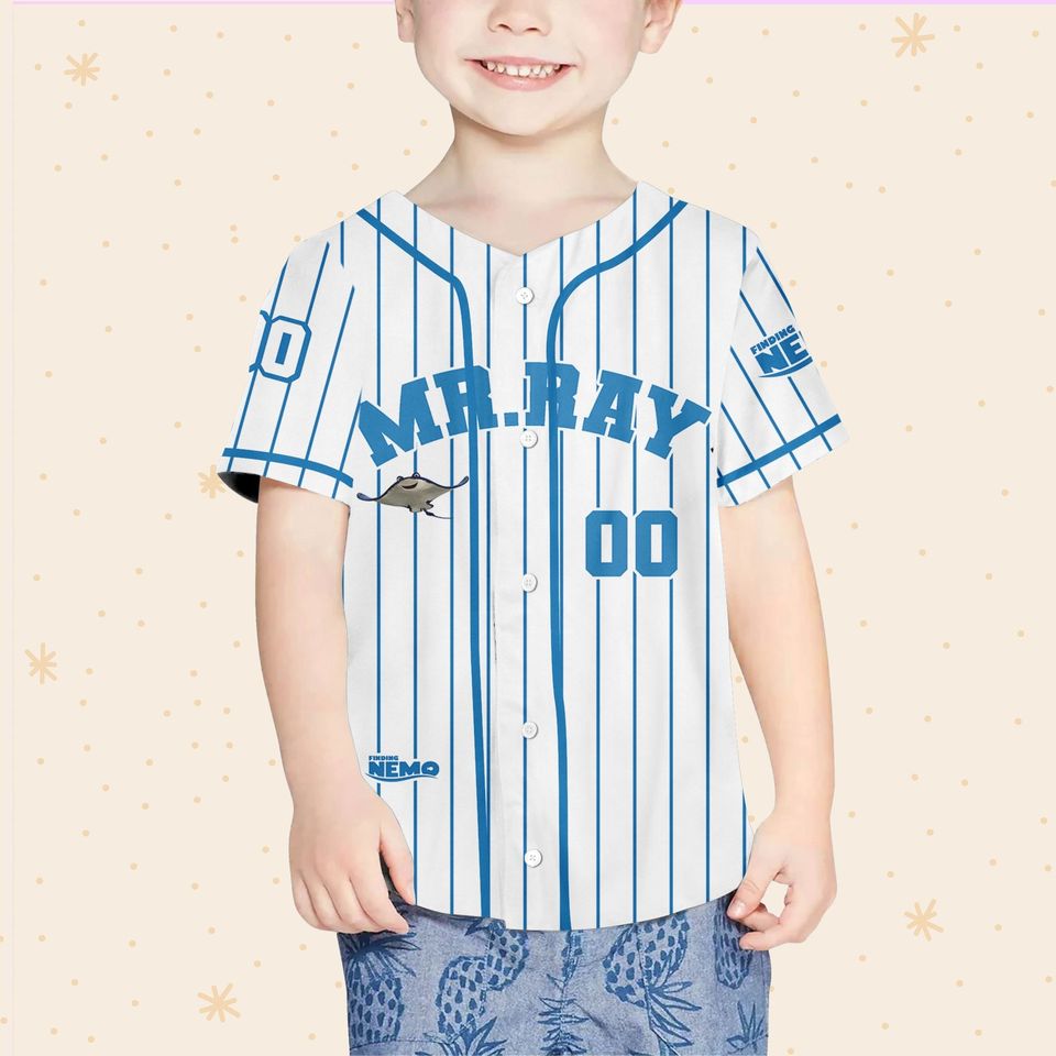 Personalize Finding Nemo Ray Funny Life Jersey, Disney Baseball Jersey