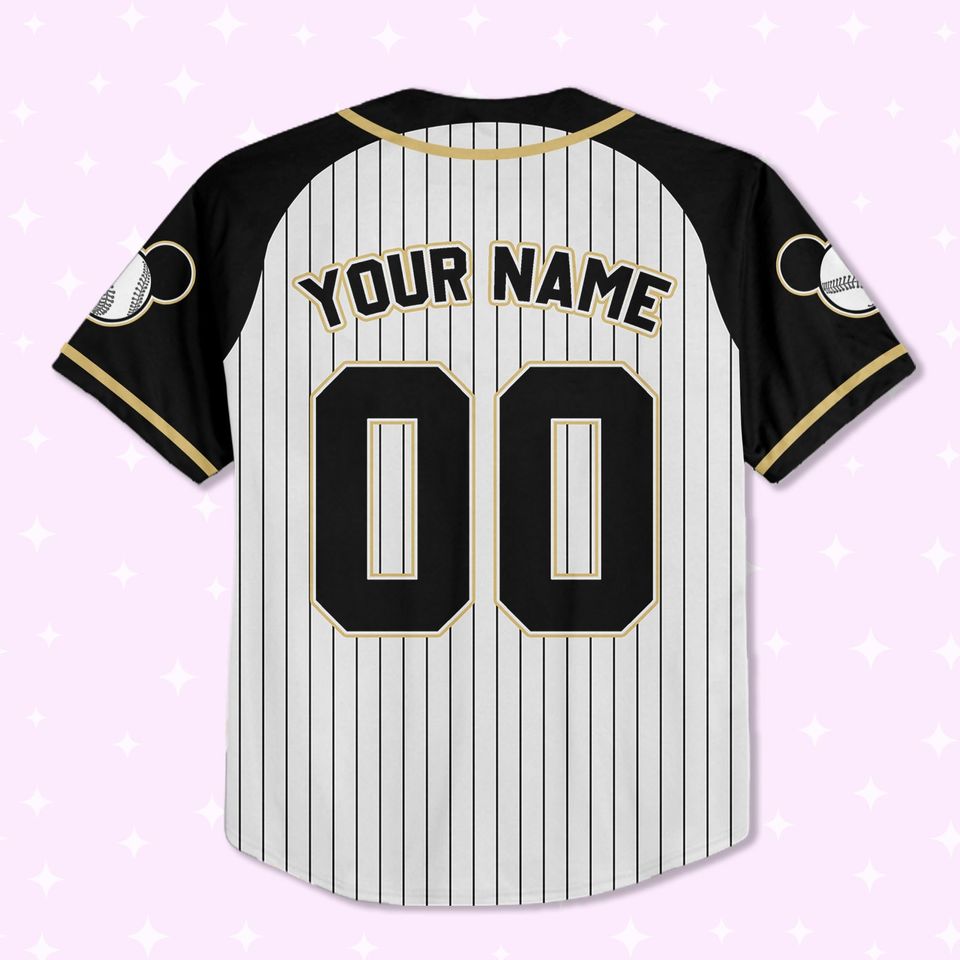 Personalize Disney Mickey Black Grey Color Jersey, Personalized Disney