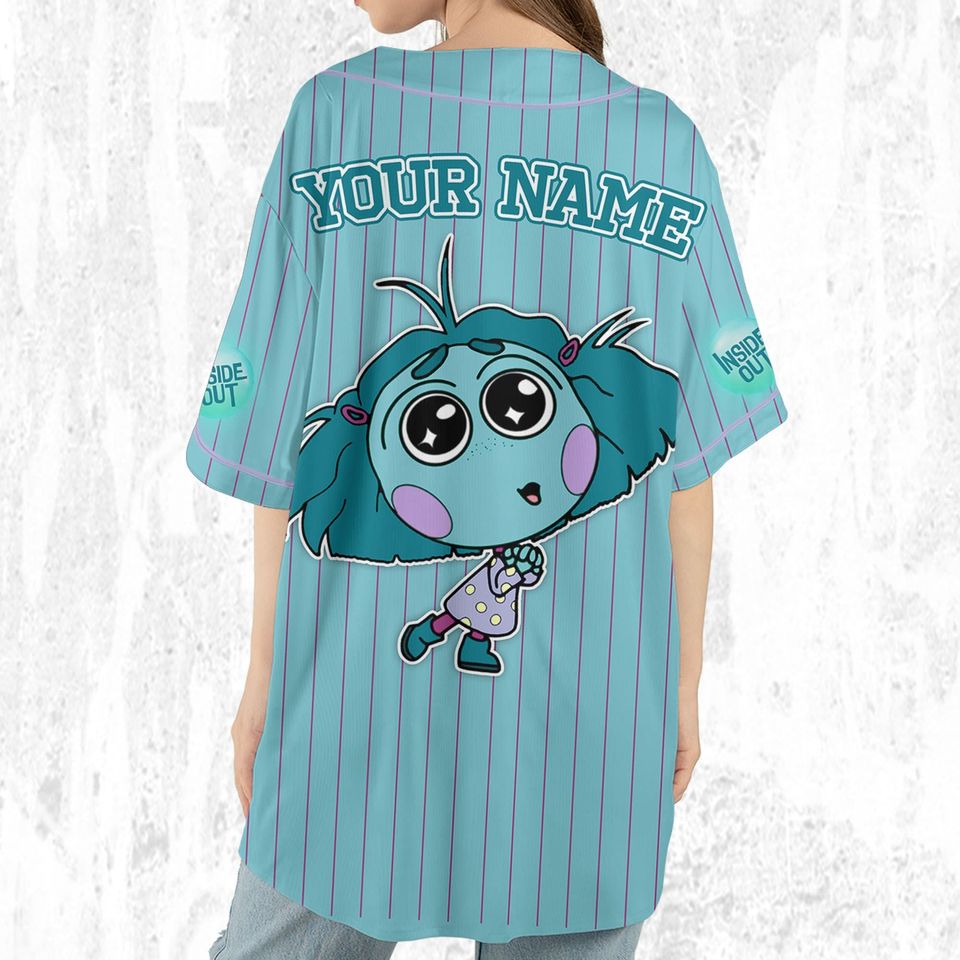 Custom Disney Inside Out Envy Simple Green Baseball Jersey, Disney