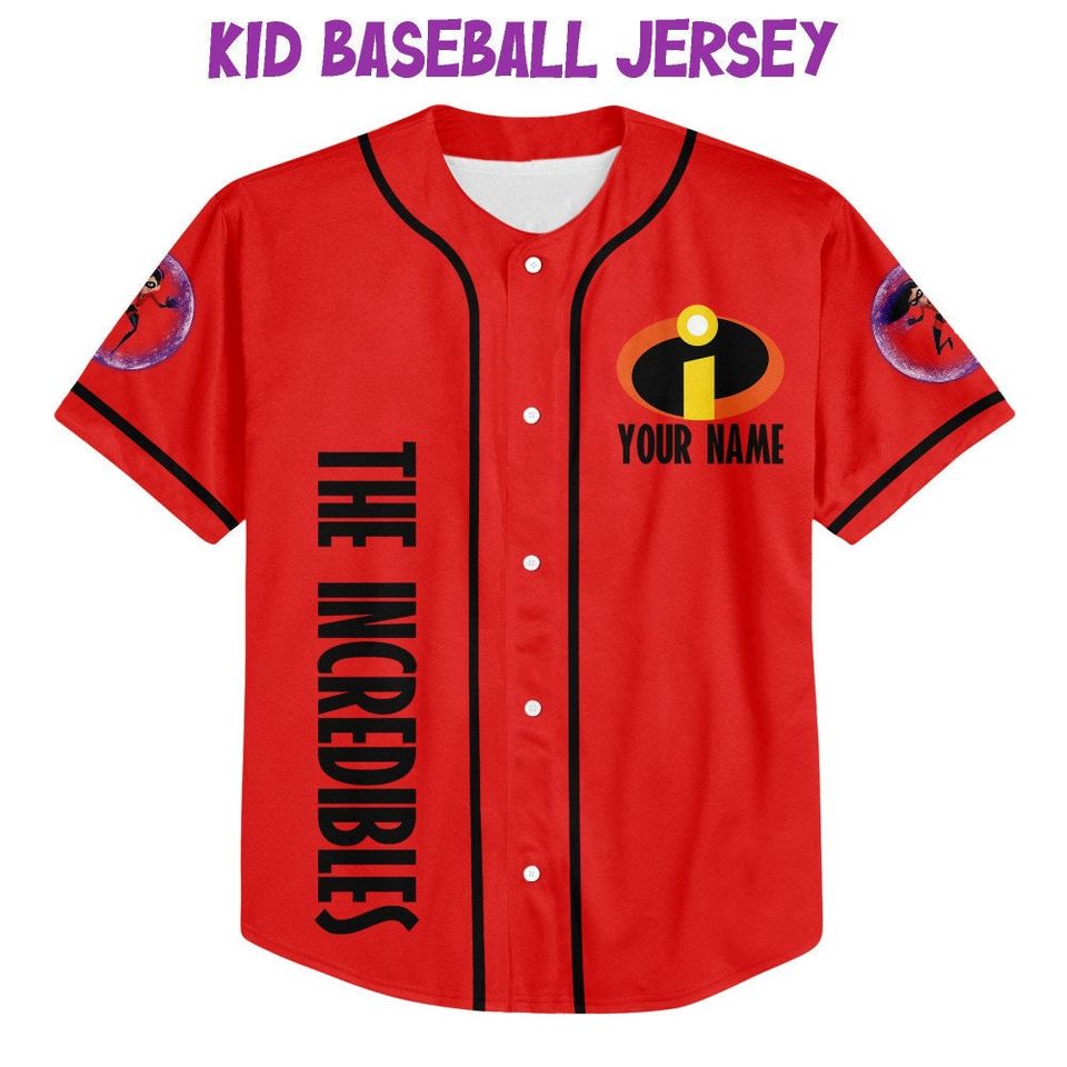 Personalized Disney The Incredibles Violet Parr Baseball Jersey
