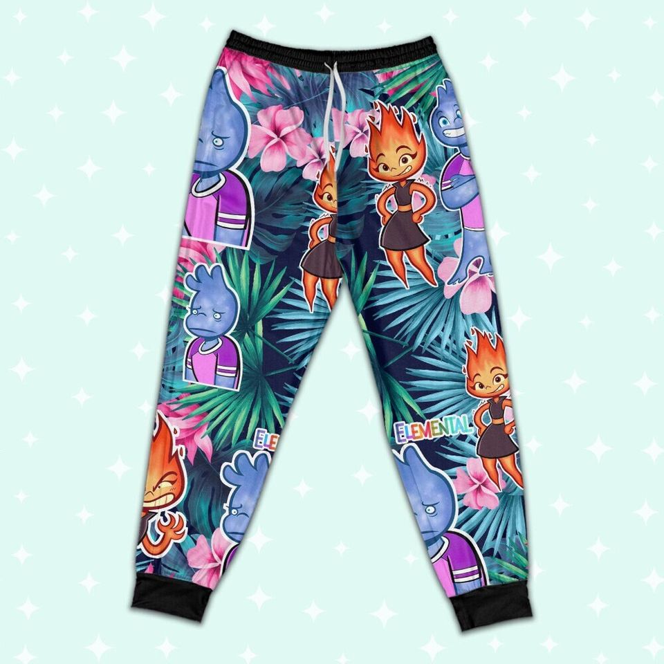Disney Pixar Elemental Wade And Ember Emotion Tropical Summer Pajamas ...