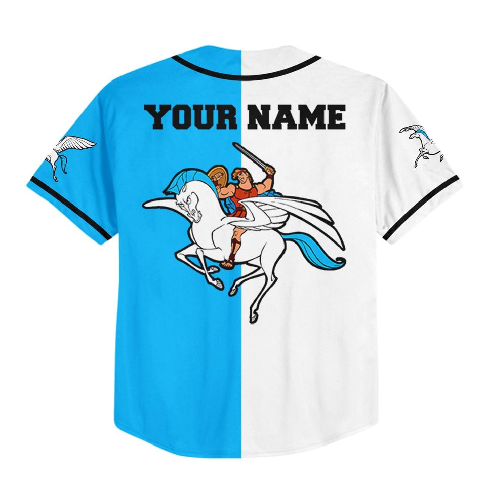 Personalize Hercules and Pegasus Jersey, Disney Baseball Jersey Sports