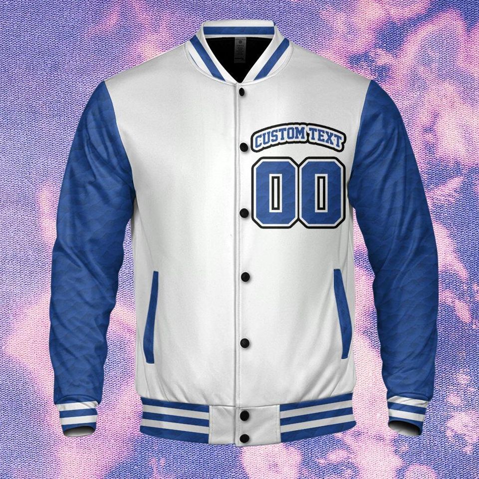 AJ 12 Blueberry Unisex Varsity Jacket, Paranoia BER Varsity Custom, Personalized Varsity Jacket