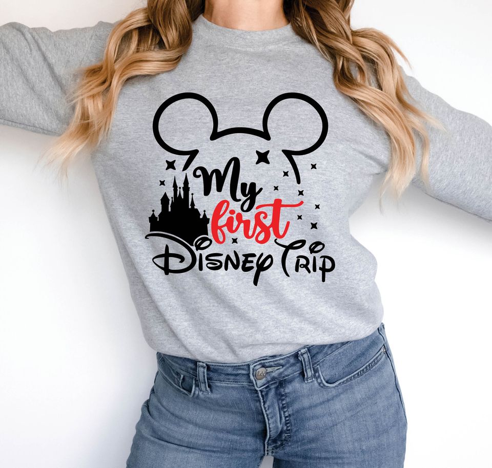 First Disneyland Trip Christmas Sweatshirt | My first Disney Trip