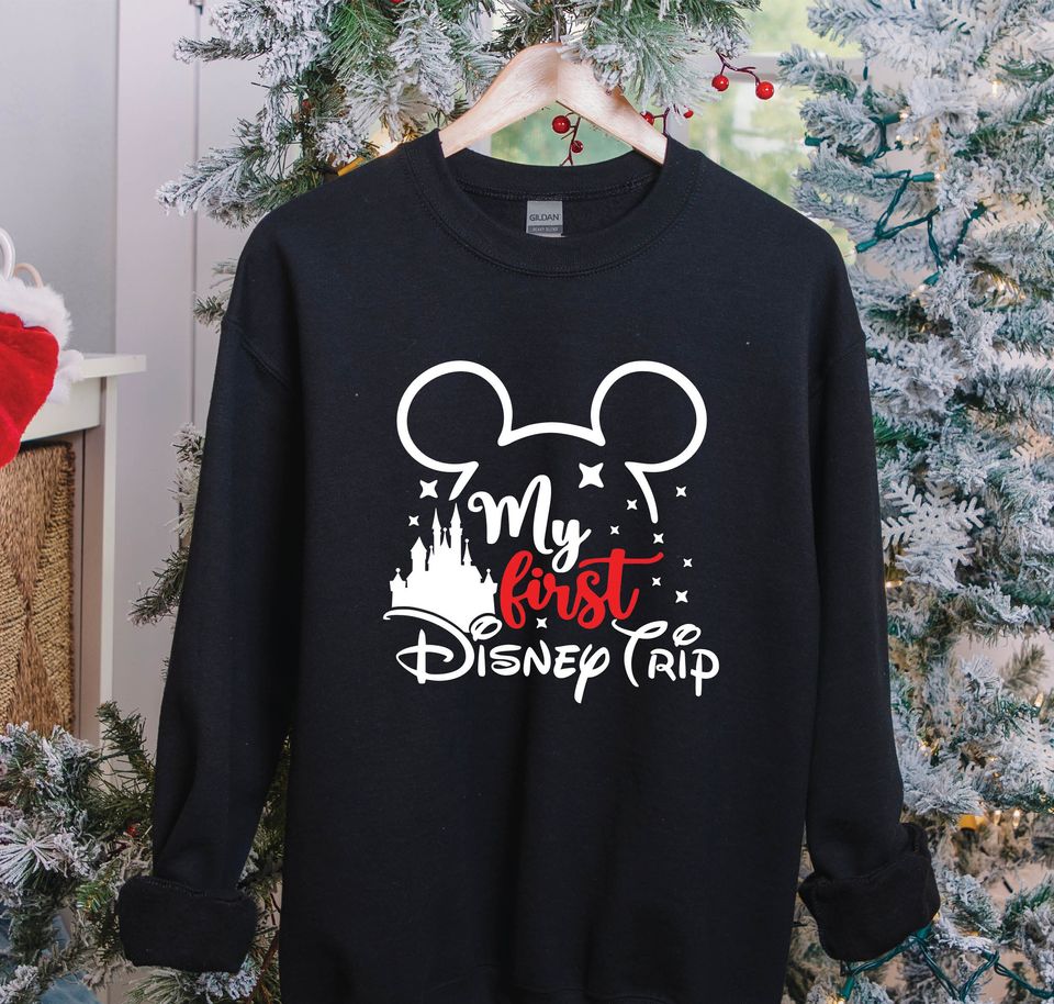 First Disneyland Trip Christmas Sweatshirt | My first Disney Trip