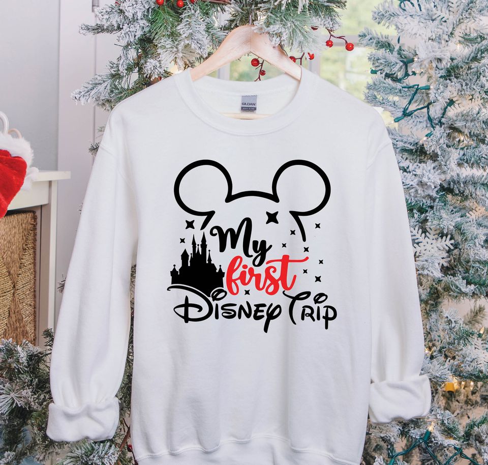 First Disneyland Trip Christmas Sweatshirt | My first Disney Trip