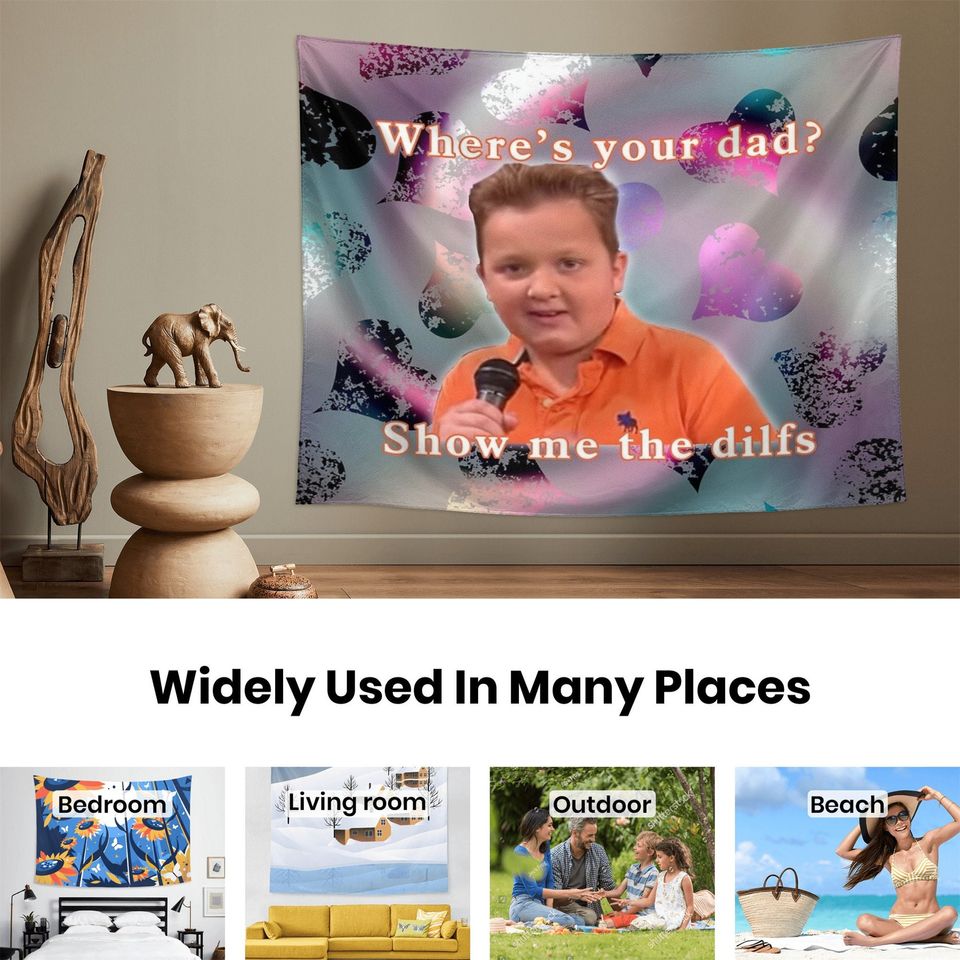 Gibby Where is your dad Tapestry Funny Gibby Tapestry