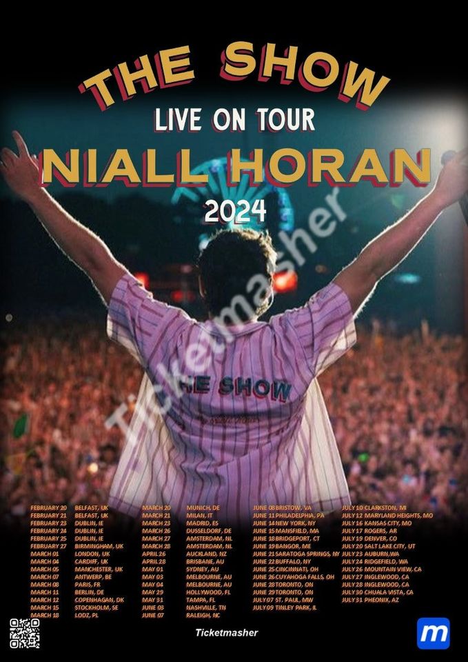 Niall Horan 2024 Tour Poster - Various Designs