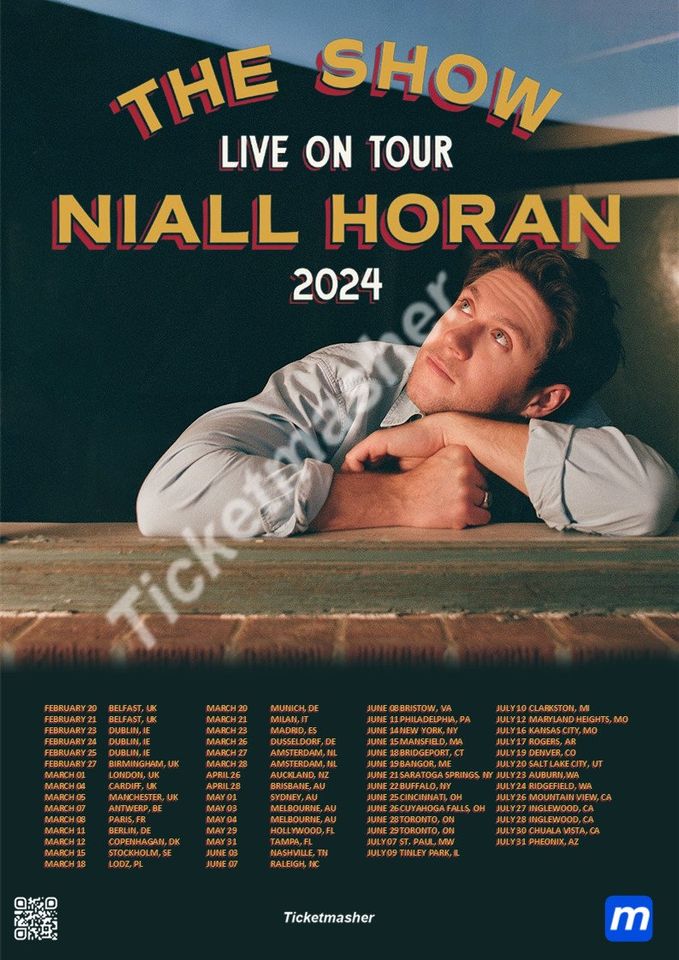 Niall Horan 2024 Tour Poster - Various Designs