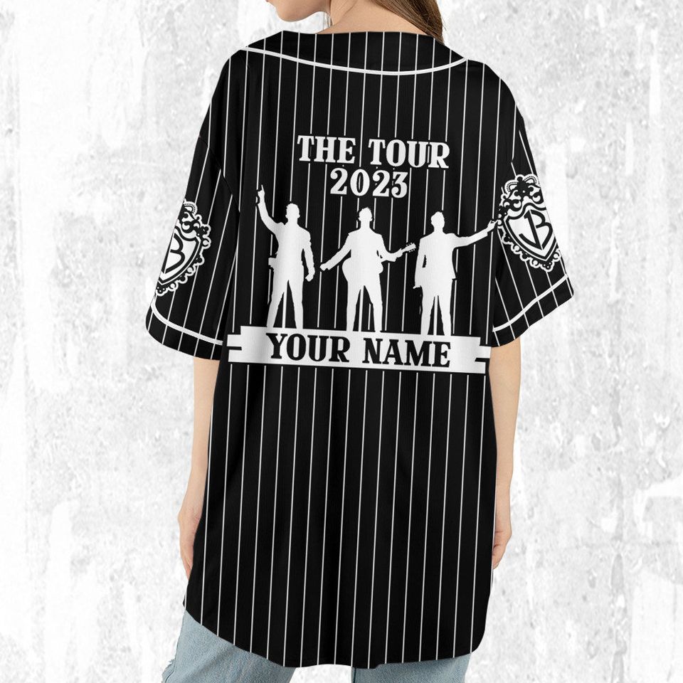 Personalized Jonas Brothers The Tour 2023 Black, Custom Baseball Jersey Shirt
