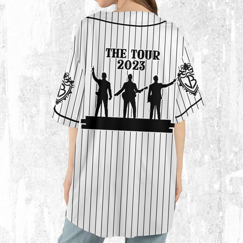 Jonas Brothers The Tour 2023 White, Custom Baseball Jersey Shirt