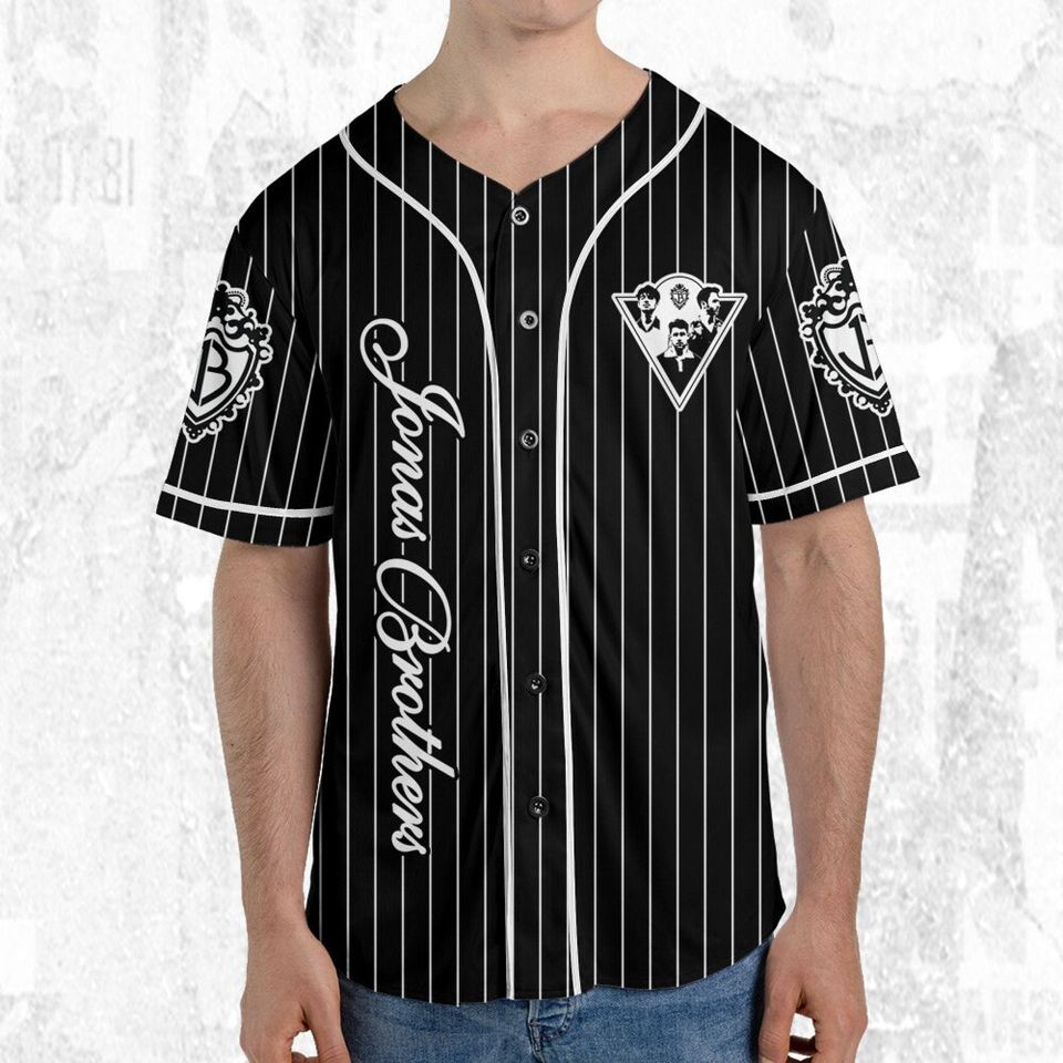 Personalized Jonas Brothers The Tour 2023 Black, Custom Baseball Jersey Shirt