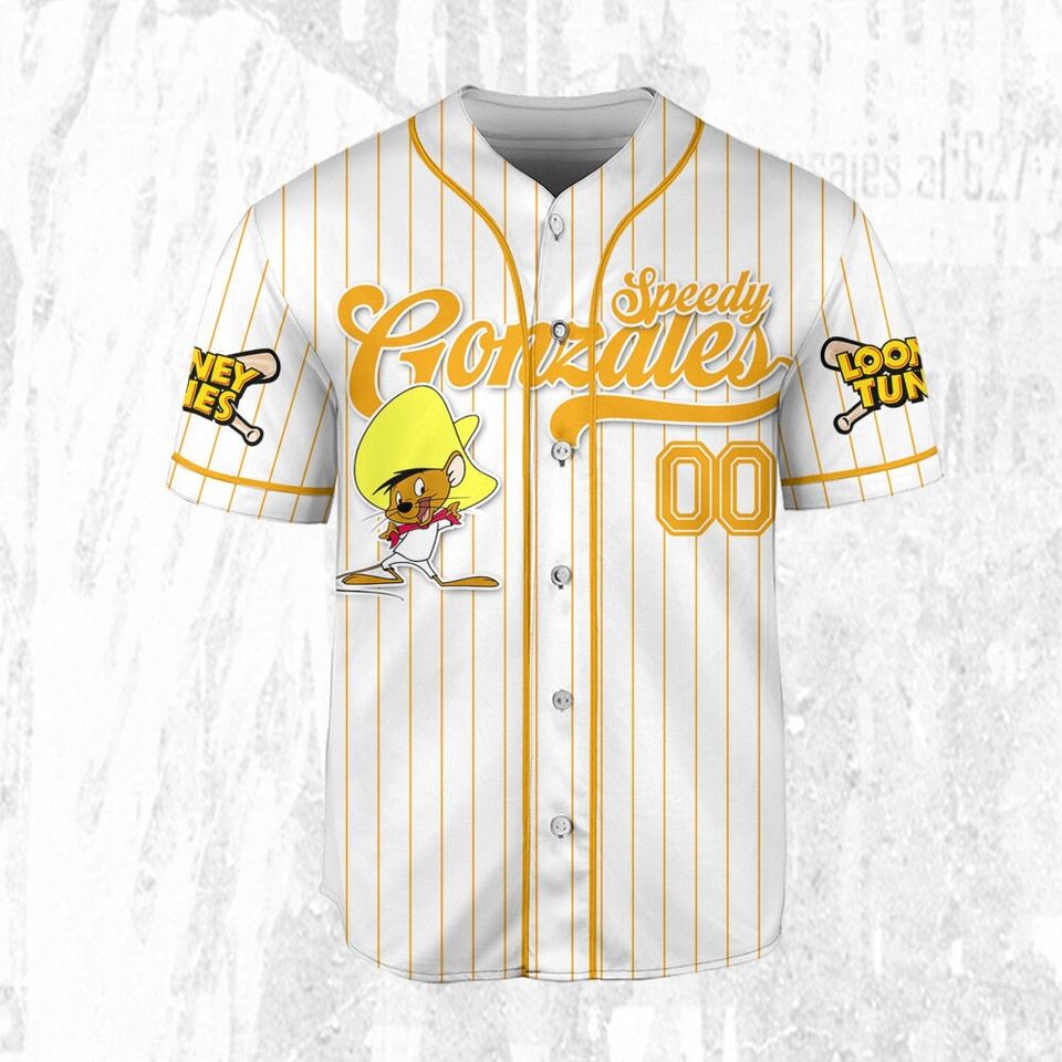 Custom Looney Tune Speedy Gonzales Simple Baseball, Baseball Team Outfit, Gift for Space Jamz Fans, Tune Squad Jersey, Family Jersey