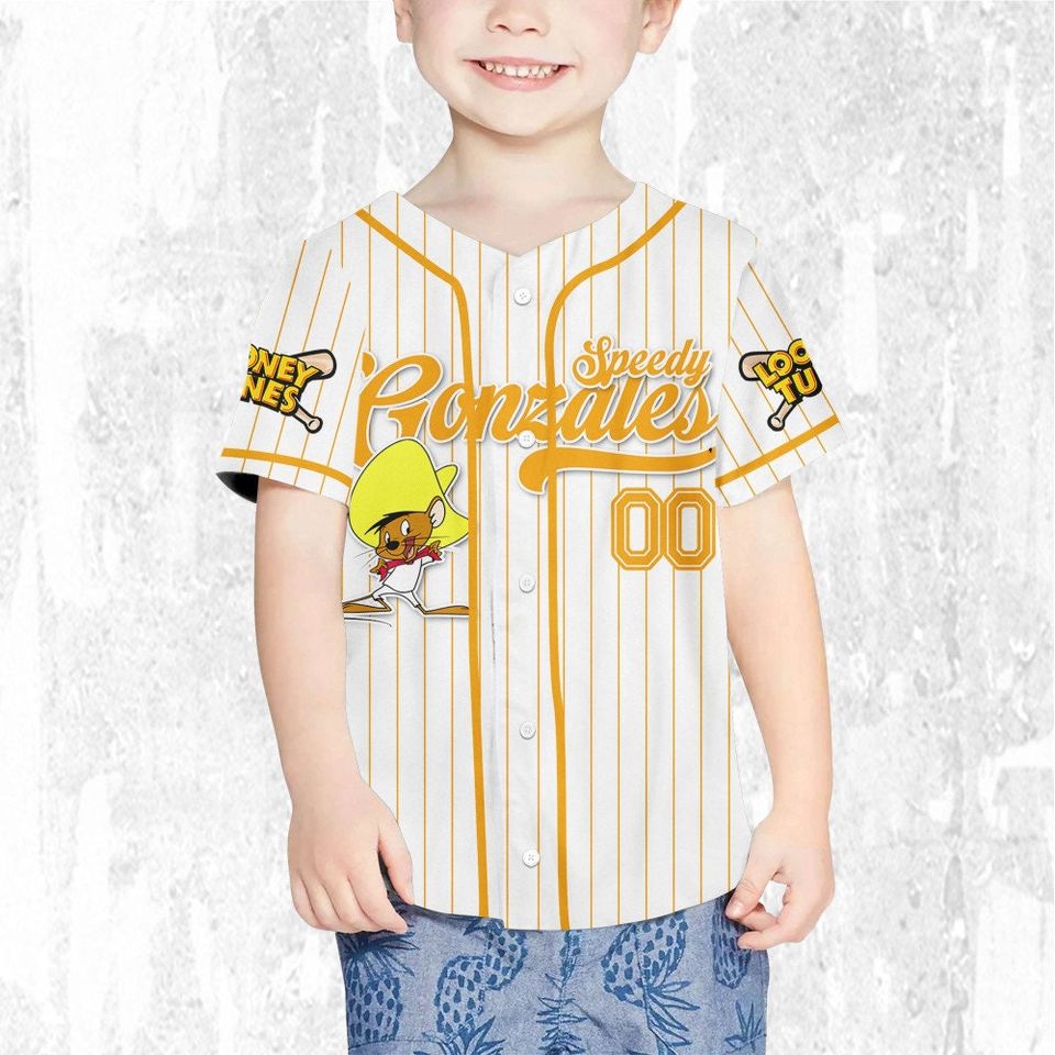 Custom Looney Tune Speedy Gonzales Simple Baseball, Baseball Team Outfit, Gift for Space Jamz Fans, Tune Squad Jersey, Family Jersey