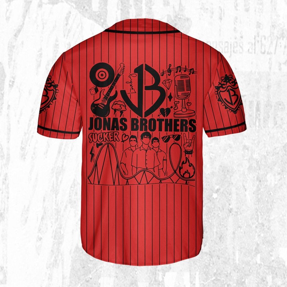 Jonas Brothers Sucker Red, Custom Baseball Jersey Shirt