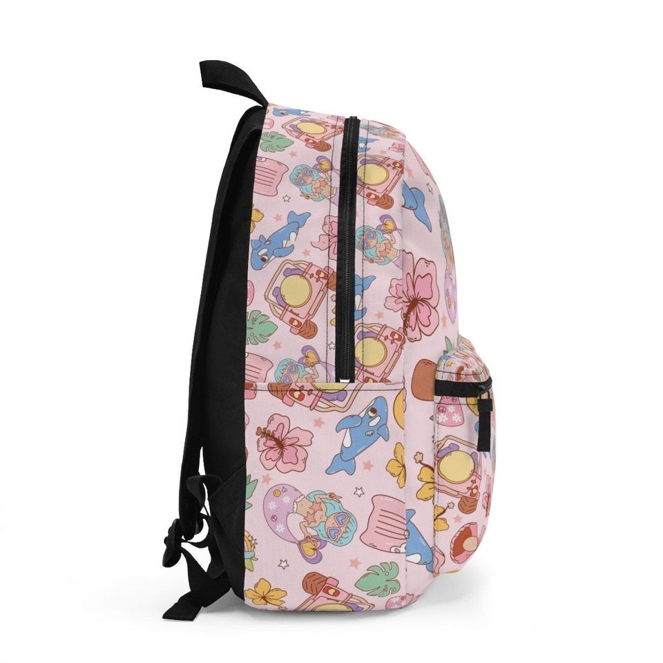Beachy pink  Backpack, Disney Backpack, Disney Park Bag, Disney School Bag, Kids Backpack