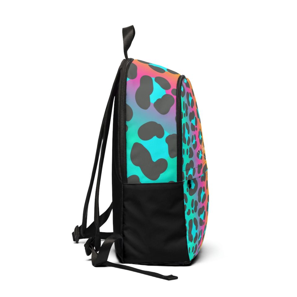 Groovy Cheetah Print Fabric Backpack