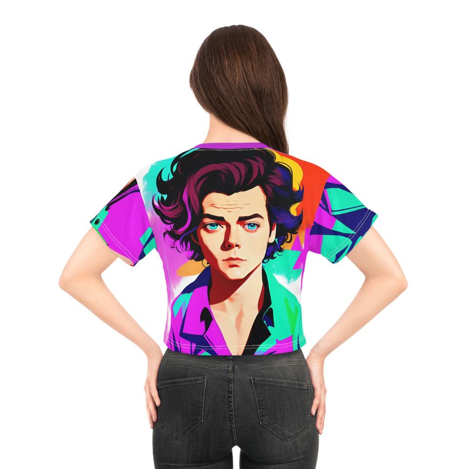 Harry T-Shirt Cute Crop Tops | Cropped Graphic Tee | Pop Art Tshirt