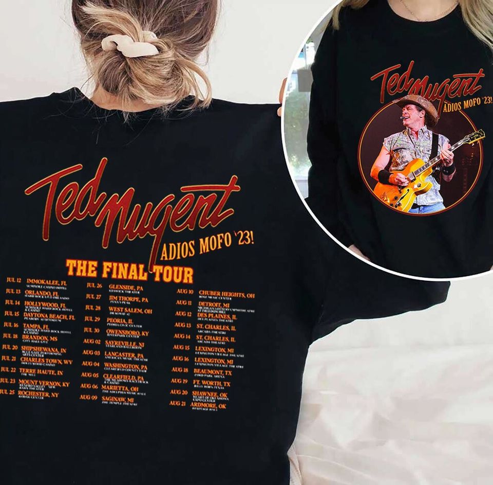 Ted Nugent Adios Mofo 2023 Tour T-Shirt, Nugent Final Tour Shirt