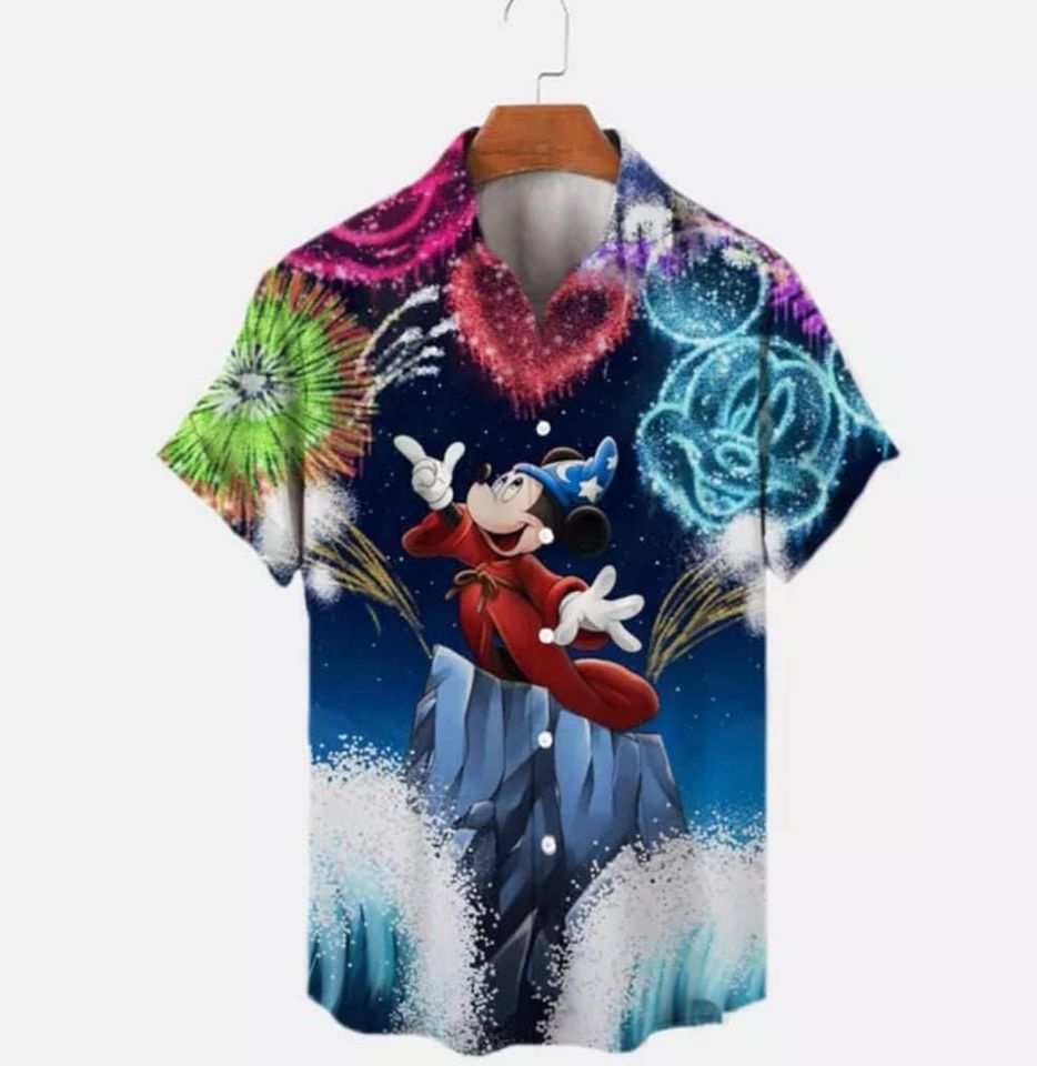 Disney Inspired Hawaiian Shirt Fantasmic Mickey