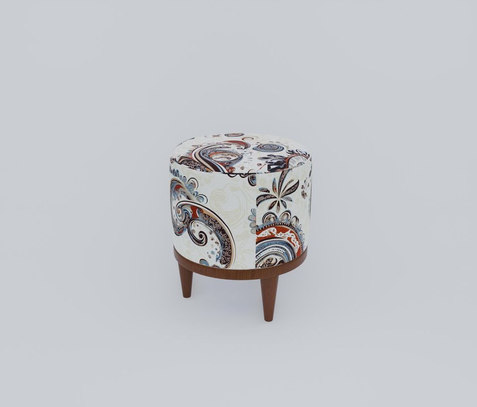 Chic Jute Pouf - Boho Round Entryway Ottoman