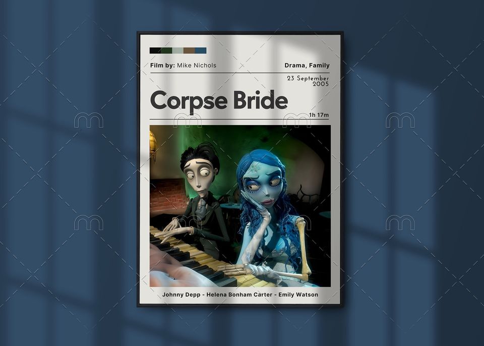 Corpse Bride Movie Poster, Movie Wall Decor