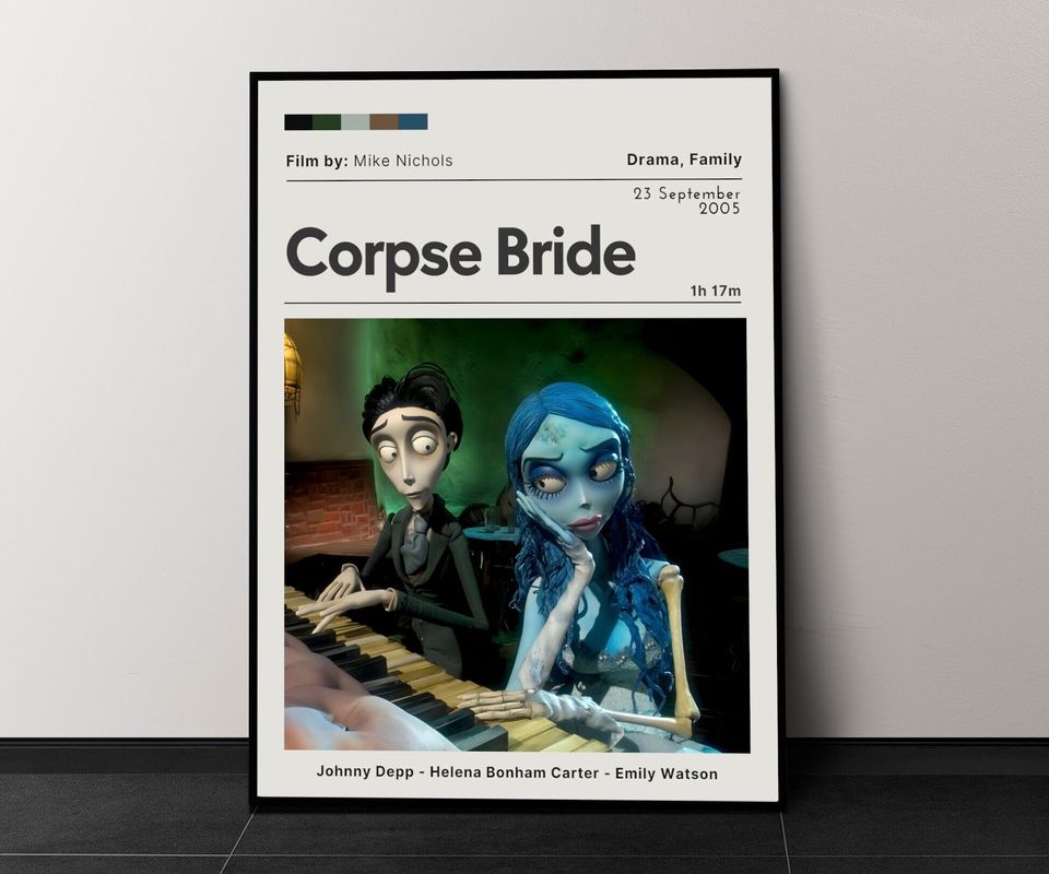 Corpse Bride Movie Poster, Movie Wall Decor