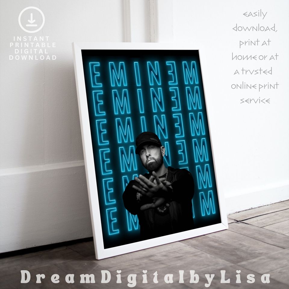 EMINEM Poster, Eminem Gift, Rap Music Gift