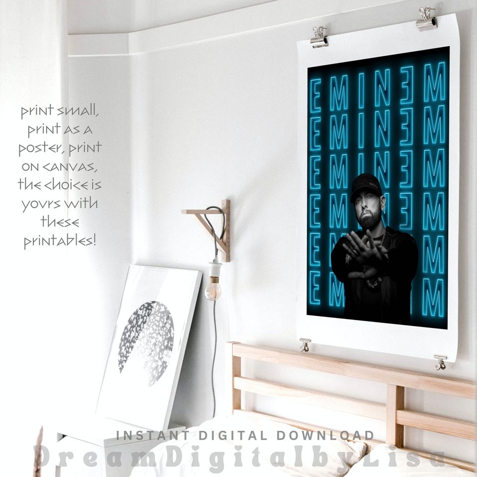 EMINEM Poster, Eminem Gift, Rap Music Gift