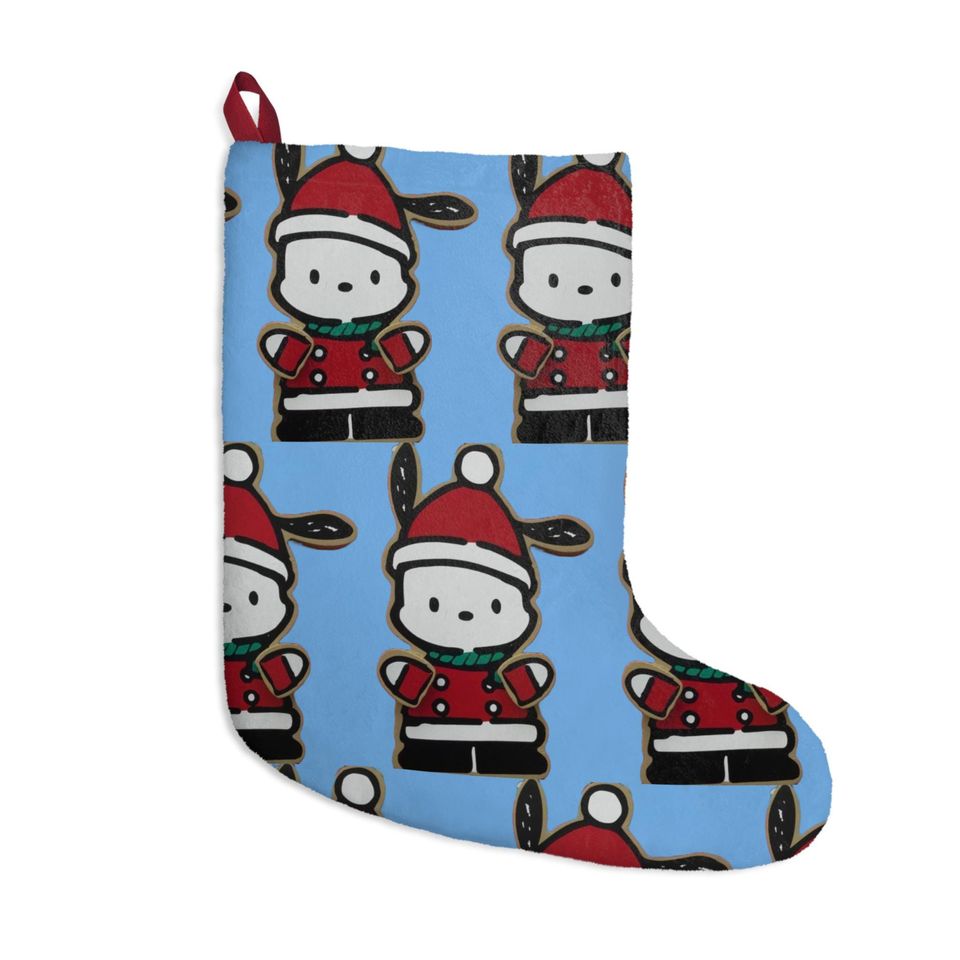 Retro Merry Pochacco Dog Kitty Christmas Tree Holiday Stocking Gift Present