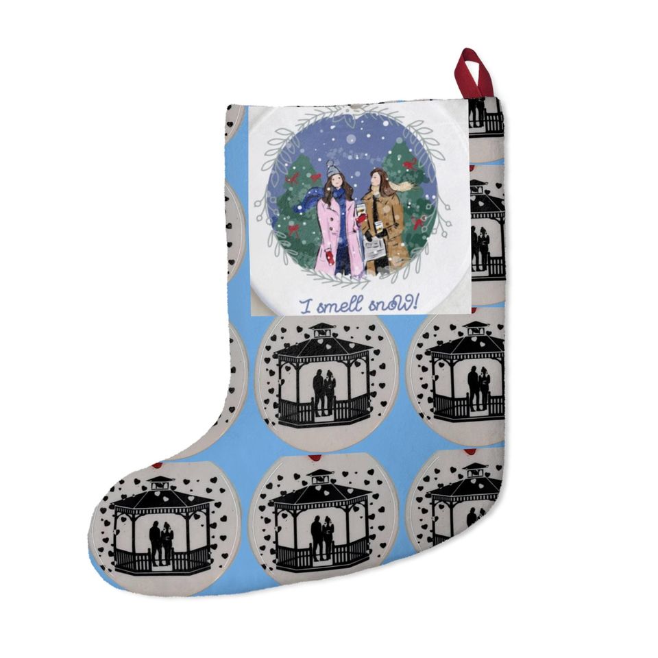 Merry Gilmore Girls Stars Hollow Rory Lorelei Lukes Chilton Snow Coffee Christmas Tree Holiday Stocking Gift