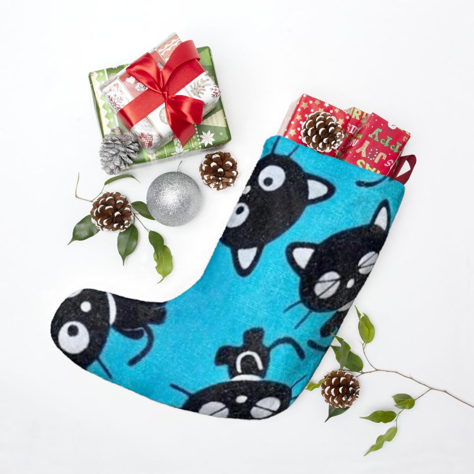 Retro Merry Chococat Choco Kitty Christmas Tree Stocking Holiday Cat Gift Present