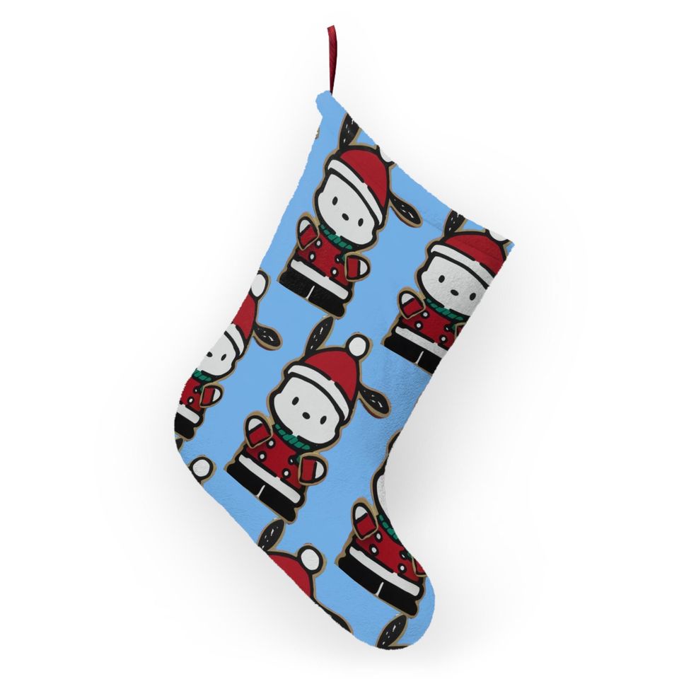 Retro Merry Pochacco Dog Kitty Christmas Tree Holiday Stocking Gift Present