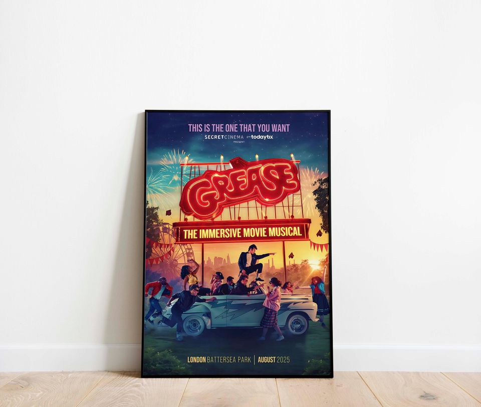 Grease Musical Theatre Print Poster