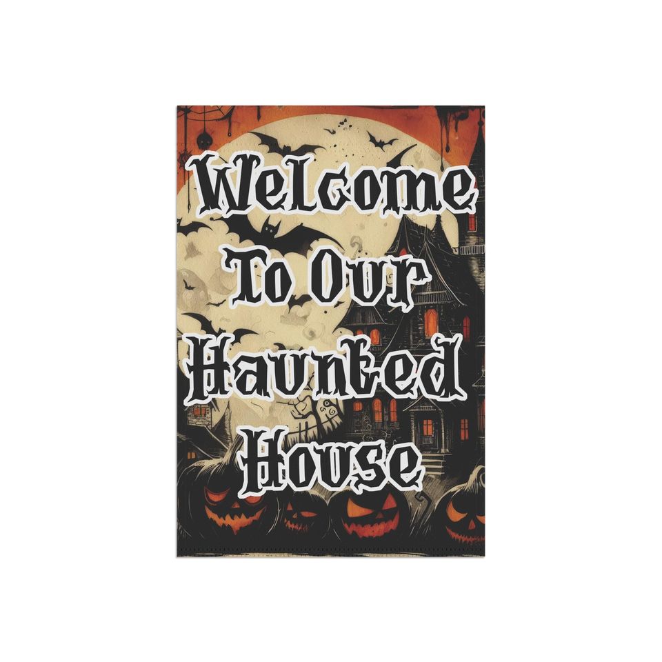 Garden & House Banner, Haunted House Garden and House Banner